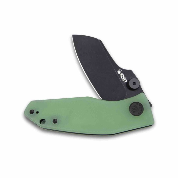 Couteau Kubey Monsterdog Lame Acier 14C28N Manche G10 Jade KIBS Liner Lock Clip KUB337C - Livraison Gratuite