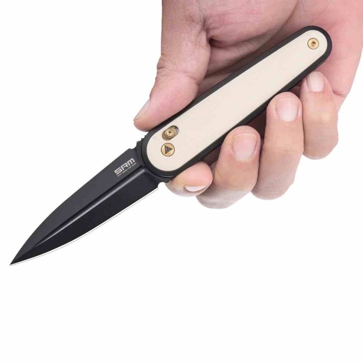 Couteau SRM Twin 251MB-GT2 Lame Acier N690 Manche G10 Ambi Lock KIVT Clip SRM251MBGT2 - Livraison Gratuite