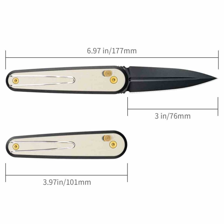 Couteau SRM Twin 251MB-GT2 Lame Acier N690 Manche G10 Ambi Lock KIVT Clip SRM251MBGT2 - Livraison Gratuite