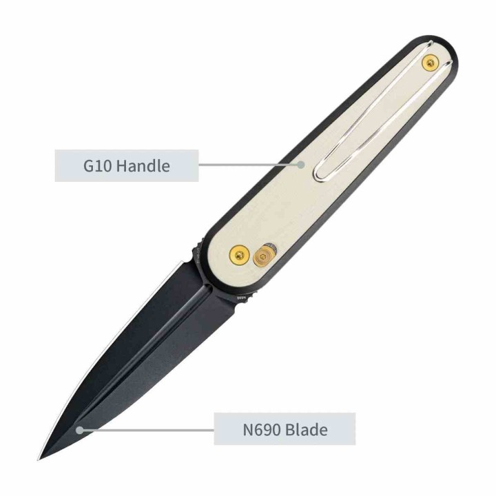Couteau SRM Twin 251MB-GT2 Lame Acier N690 Manche G10 Ambi Lock KIVT Clip SRM251MBGT2 - Livraison Gratuite