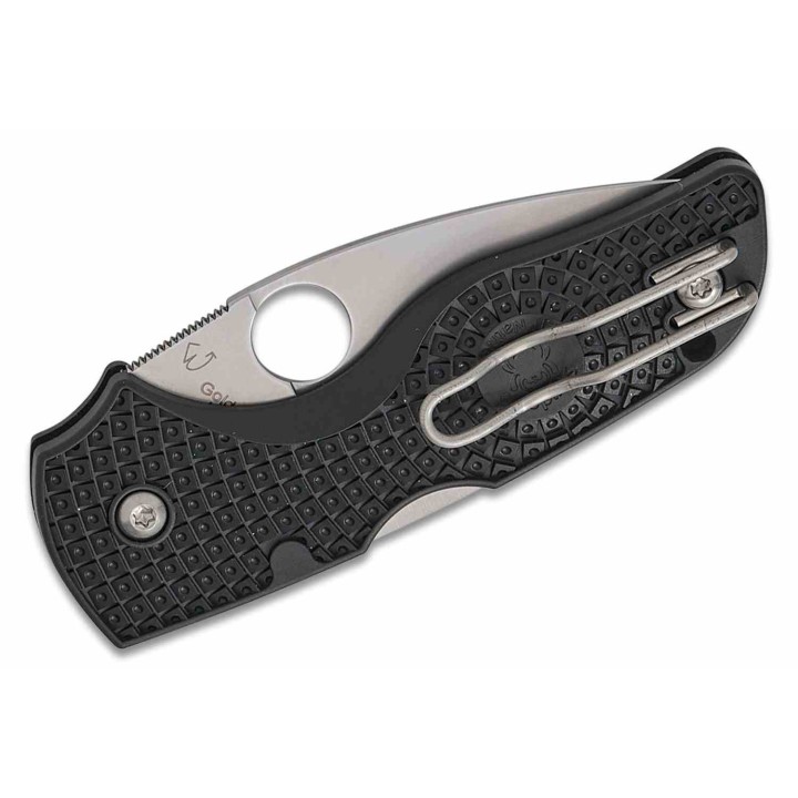 Couteau Spyderco Lil' Native Lightweight Lame Acier CTS BD1N Manche FRN Noir Made USA SC230PBK - Livraison Gratuite