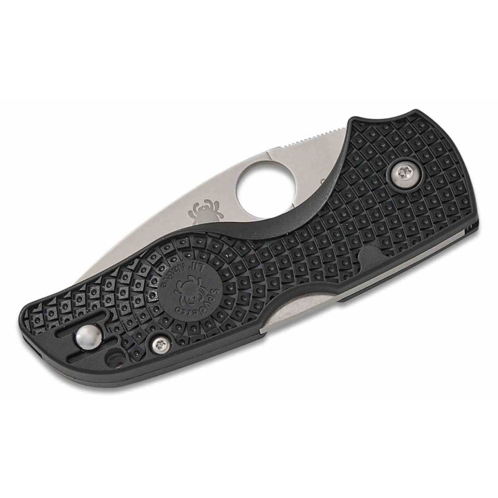 Couteau Spyderco Lil' Native Lightweight Lame Acier CTS BD1N Manche FRN Noir Made USA SC230PBK - Livraison Gratuite