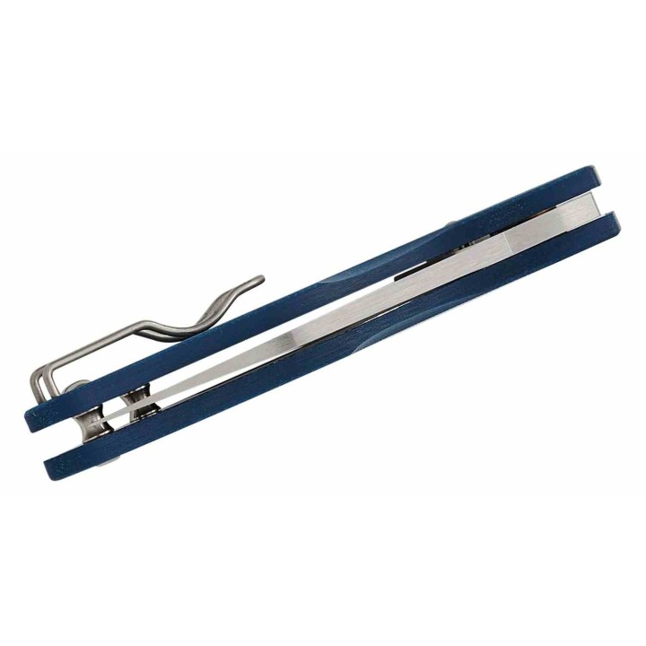 Couteau Spyderco MicroJimbo Lame Acier CPM-SPY27 Manche G10 Bleu Compression Lock USA SC264GPCBL - Livraison Gratuite