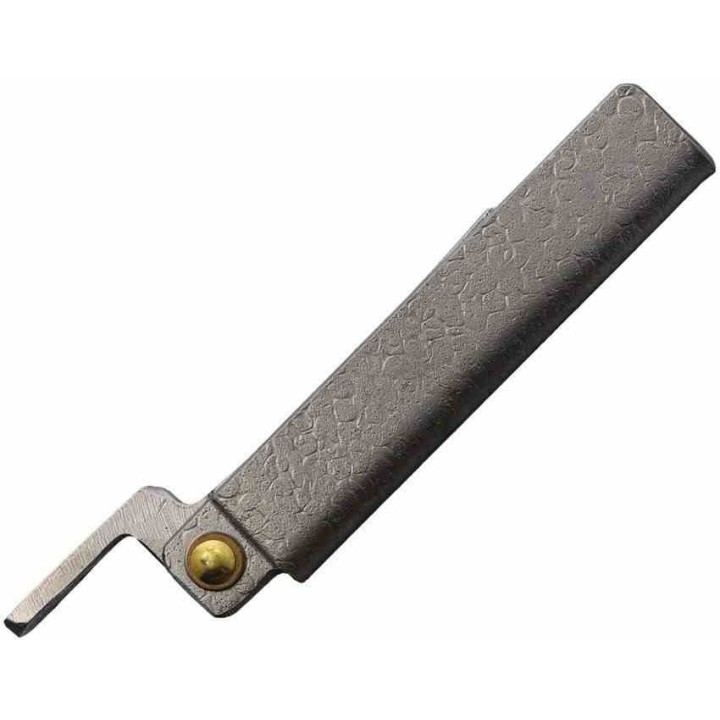 Couteau Higonokami Tsuchime Medium Lame Acier VG-10 Manche Acier Plié Japan HIGOTM02 - Livraison Gratuite