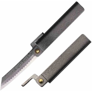 Couteau Higonokami Tsuchime Large Lame Acier VG-10 Manche Acier Plié Japan HIGOTM03 - Livraison Gratuite