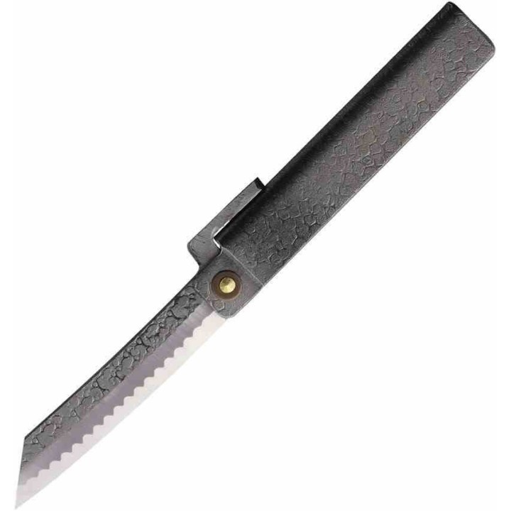 Couteau Higonokami Tsuchime Large Lame Acier VG-10 Manche Acier Plié Japan HIGOTM03 - Livraison Gratuite