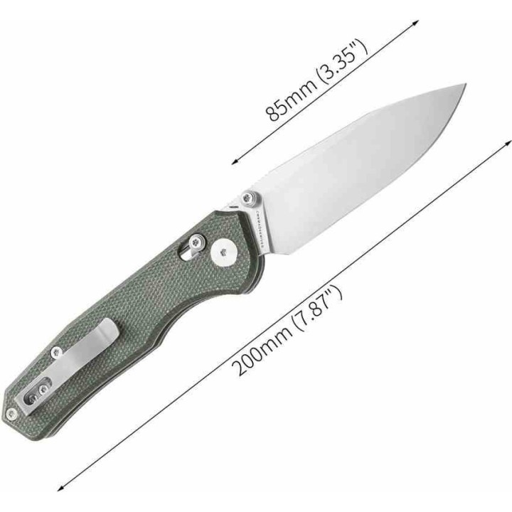 Couteau CMB Made Knives Explore Lame Acier 14C28N Manche Micarta OD Axis Lock KIVT CMB18A - Livraison Gratuite