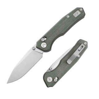 Couteau CMB Made Knives Explore Lame Acier 14C28N Manche Micarta OD Axis Lock KIVT CMB18A - Livraison Gratuite