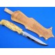 Couteau Marttiini Lynx Knife 139 Lame Acier Sandvick Manche Bois Etui Cuir Made In Finland MN139010 - Livraison Gratuite