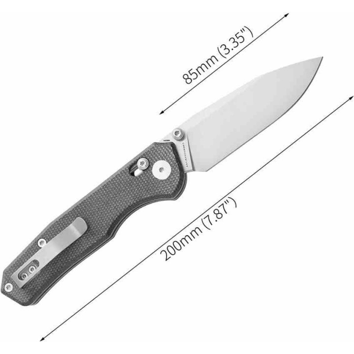 Couteau CMB Made Knives Explore Lame Acier 14C28N SW Manche Micarta Black Axis Lock KIVT CMB18C - Livraison Gratuite