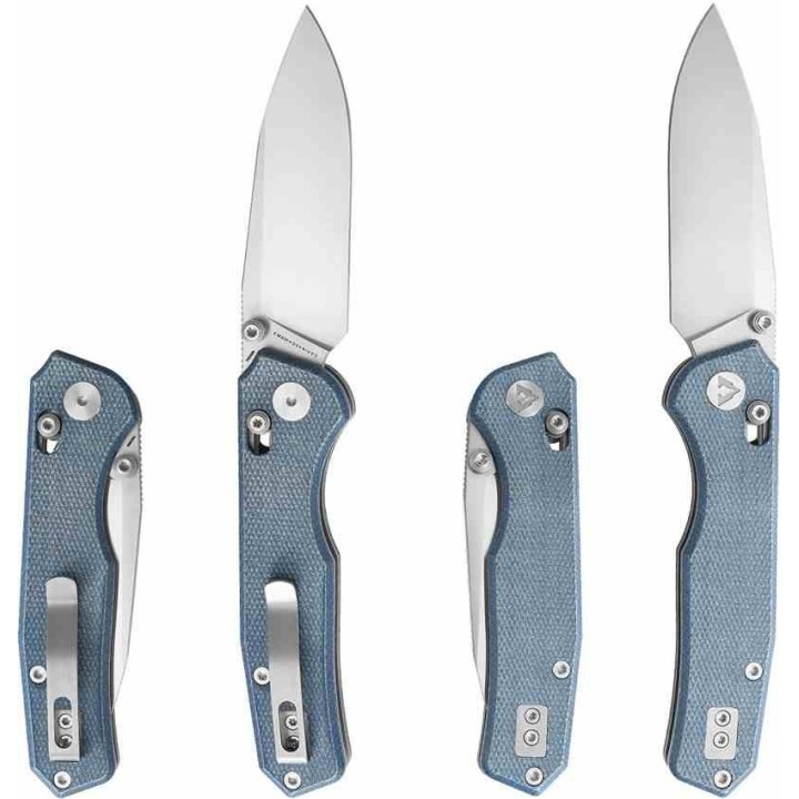 Couteau CMB Made Knives Explore Lame Acier 14C28N SW Manche Micarta Blue Axis Lock KIVT CMB18D - Livraison Gratuite