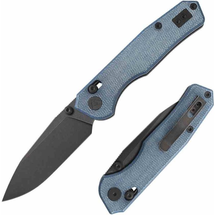 Couteau CMB Made Knives Explore Lame Acier 14C28N BLK Manche Micarta Blue Axis Lock KIVT CMB18E - Livraison Gratuite