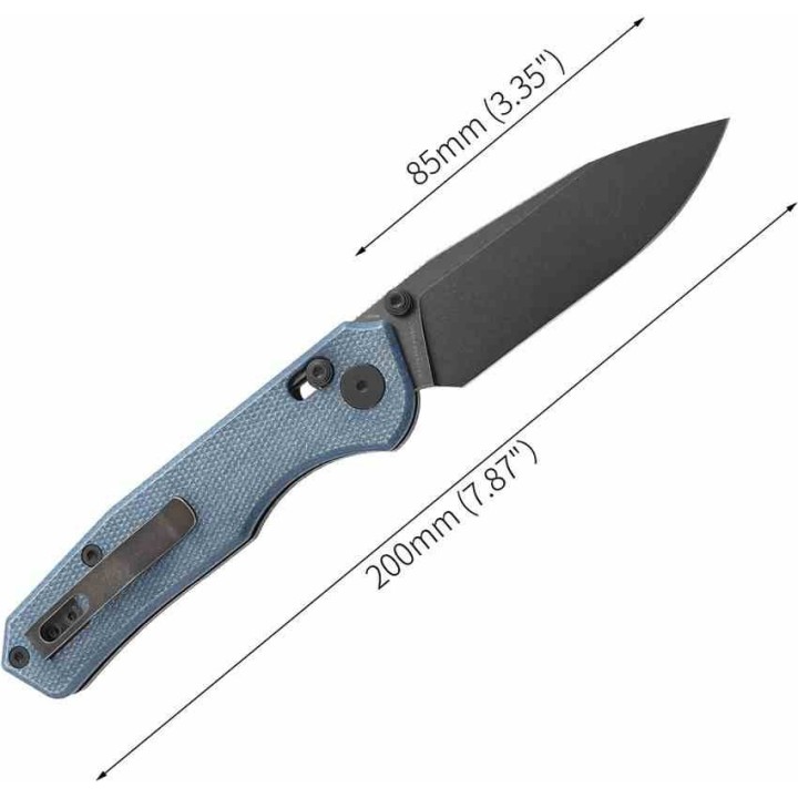 Couteau CMB Made Knives Explore Lame Acier 14C28N BLK Manche Micarta Blue Axis Lock KIVT CMB18E - Livraison Gratuite