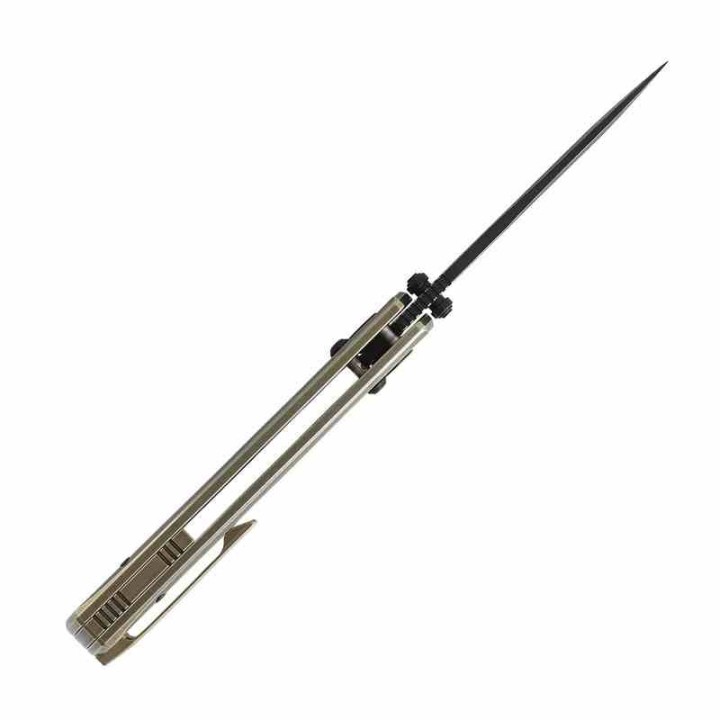 Couteau CMB Made Knives Braveman Lame Acier S35VN Manche Titane Bronze IKBS Axis Lock CMB17C - Livraison Gratuite