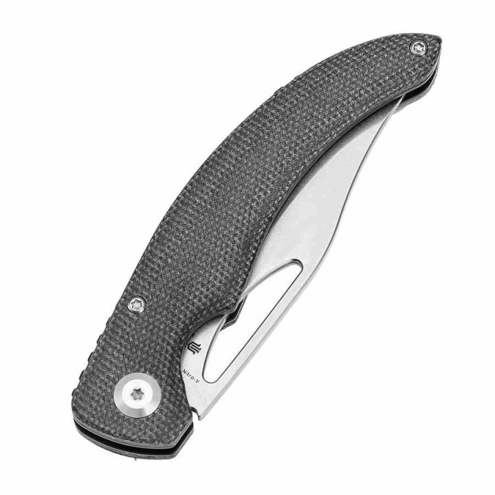 Couteau Tenable Gideon Lame Nitro-V Manche Micarta Noir Linerlock Clip T1119A1 - Livraison Gratuite