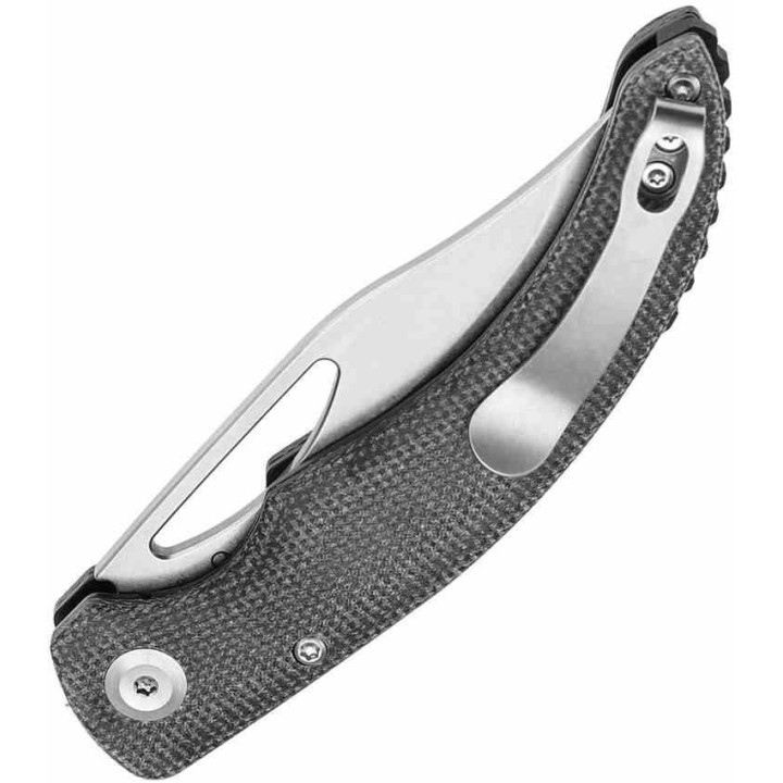 Couteau Tenable Gideon Lame Nitro-V Manche Micarta Noir Linerlock Clip T1119A1 - Livraison Gratuite