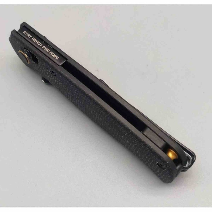 Couteau SRM Medal Lame Acier Laminated 140Cr Manche Black Micarta Ambi-Lock SRM255LMB2 - Livraison Gratuite