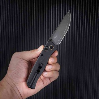 Couteau SRM Medal Lame Acier Laminated 140Cr Manche Black Micarta Ambi-Lock SRM255LMB2 - Livraison Gratuite