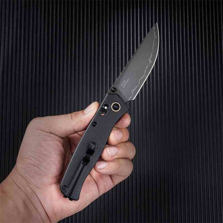Couteau SRM Medal Lame Acier Laminated 140Cr Manche Black Micarta Ambi-Lock SRM255LMB2 - Livraison Gratuite