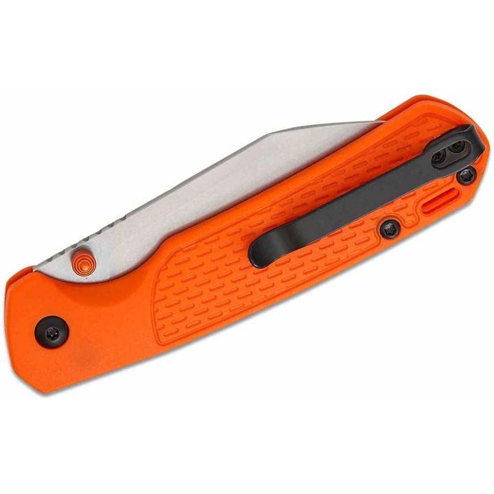Couteau CJRB Pyrite Light Lame Acier AR-SFII Manche FRN Orange Button Lock KIVT J1945OE - Livraison Gratuite