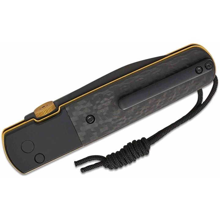 Couteau CJRB Perfect Locust Lame Acier S90V Manche Titane/FCarbone Button Lock Kivt J1951GBCF1 - Livraison Gratuite
