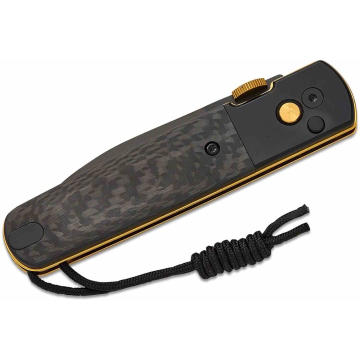 Couteau CJRB Perfect Locust Lame Acier S90V Manche Titane/FCarbone Button Lock Kivt J1951GBCF1 - Livraison Gratuite