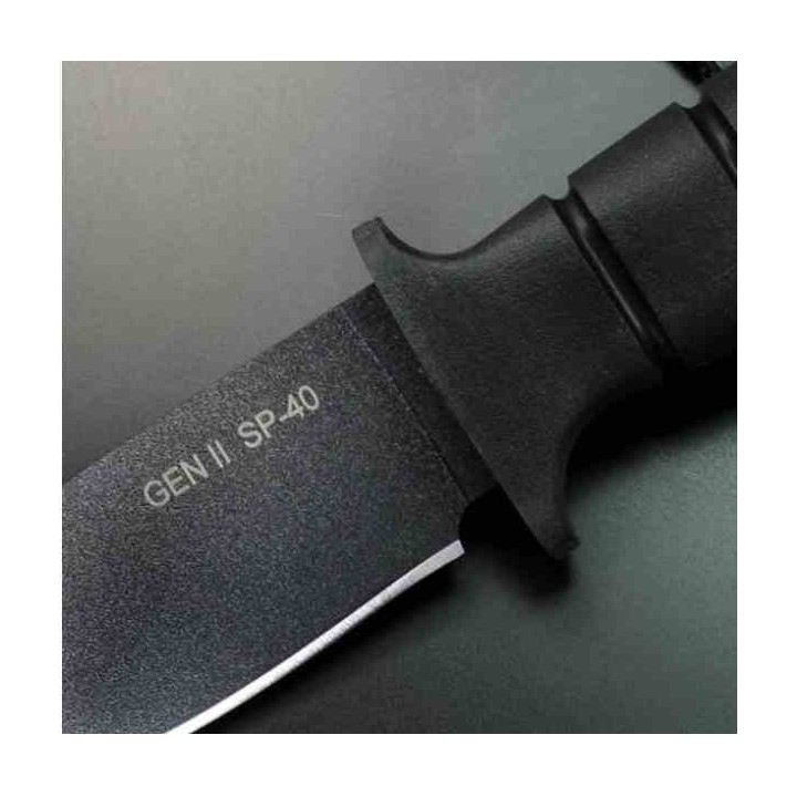 Couteau Ontario SP40 Lame Acier Carbone 5160 Manche en Kraton Noir Etui Nylon MOLLE USA ON8540 - Livraison Gratuite