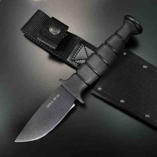 Couteau Ontario SP40 Lame Acier Carbone 5160 Manche en Kraton Noir Etui Nylon MOLLE USA ON8540 - Livraison Gratuite