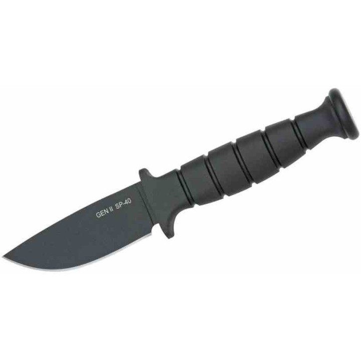 Couteau Ontario SP40 Lame Acier Carbone 5160 Manche en Kraton Noir Etui Nylon MOLLE USA ON8540 - Livraison Gratuite