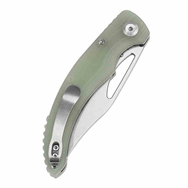 Couteau Tenable Gideon Lame Acier Nitro-V Manche G10 Jade Linerlock Clip T1119A3 - Livraison Gratuite