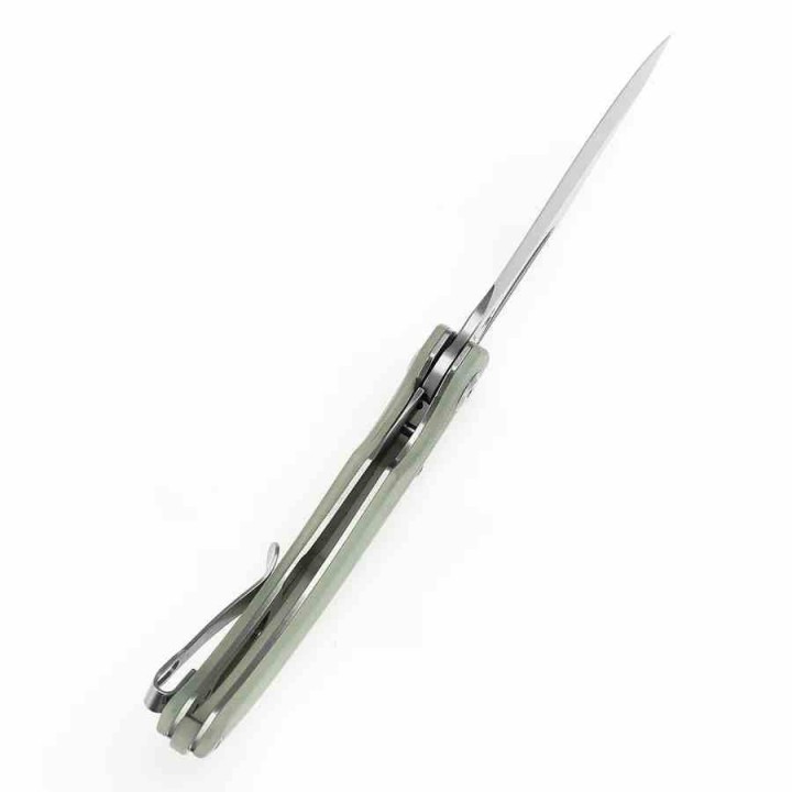 Couteau Tenable Gideon Lame Acier Nitro-V Manche G10 Jade Linerlock Clip T1119A3 - Livraison Gratuite