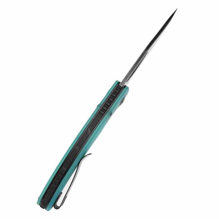 Couteau Tenable Gideon Lame Acier Nitro-V Manche en G10 Bleu Tiffany Linerlock Clip T1119A5 - Livraison Gratuite