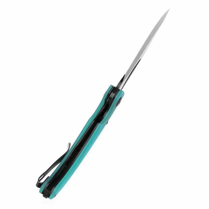 Couteau Tenable Gideon Lame Acier Nitro-V Manche en G10 Bleu Tiffany Linerlock Clip T1119A5 - Livraison Gratuite