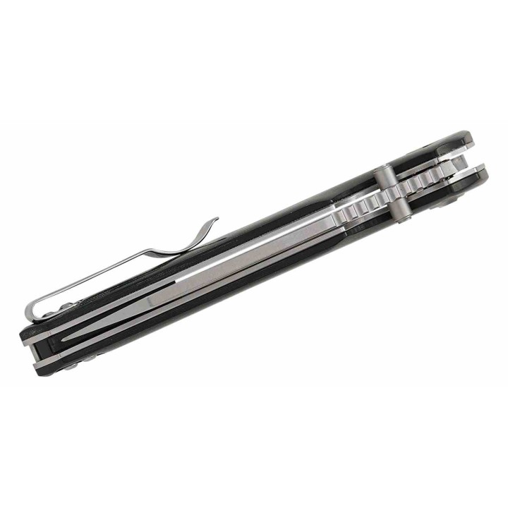 Couteau Bestech Snakebird Lame Acier 14C28N Manche Micarta Vert/Noir Button Lock KIVT BTKG58A - Livraison Gratuite
