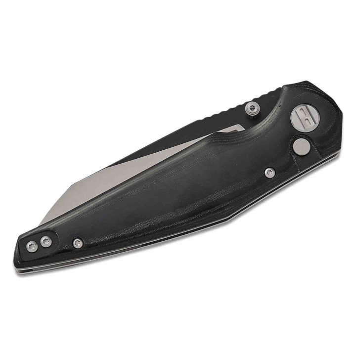 Couteau Bestech Snakebird Lame Acier 14C28N Manche Micarta Black Button Lock KIVT BTKG58B - Livraison Gratuite