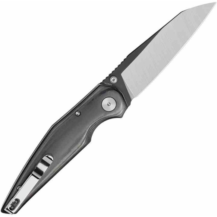 Couteau Bestech Snakebird Lame Acier 14C28N Manche Micarta Black Button Lock KIVT BTKG58B - Livraison Gratuite