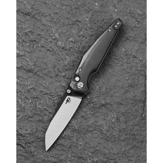 Couteau Bestech Snakebird Lame Acier 14C28N Manche Micarta Black Button Lock KIVT BTKG58B - Livraison Gratuite