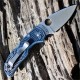 Couteau Spyderco Native 5 Acier CPM-S110V Manche FRN Dark Blue Made USA SC41PDBL5 - Livraison Gratuite