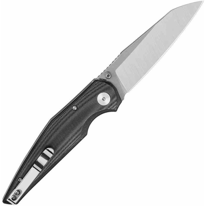 Couteau Bestech Snakebird Lame Acier 14C28N Manche Micarta Black Button Lock KIVT BTKG58C - Livraison Gratuite
