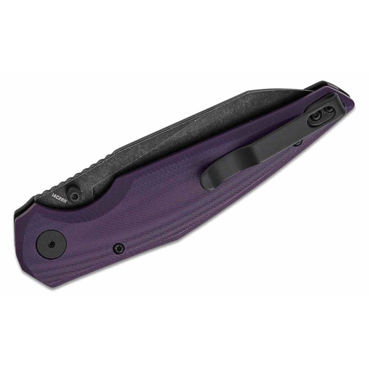 BTKG58E Bestech Snakebird – Couteau EDC Button Lock | Lame Sheepsfoot 14C28N | Manche G10 Violet - Livraison Gratuite