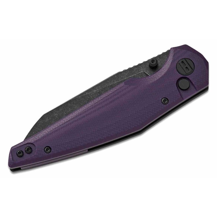 BTKG58E Bestech Snakebird – Couteau EDC Button Lock | Lame Sheepsfoot 14C28N | Manche G10 Violet - Livraison Gratuite