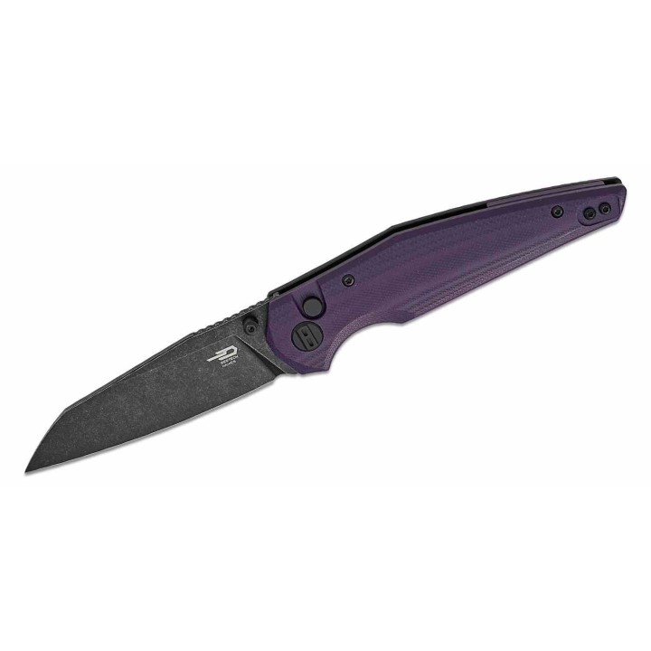 BTKG58E Bestech Snakebird – Couteau EDC Button Lock | Lame Sheepsfoot 14C28N | Manche G10 Violet - Livraison Gratuite