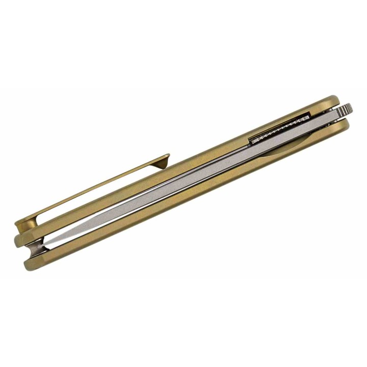 Couteau Bestech Ink Gentleman's Lame Acier MagnaCut Manche Titane Bronze Liner Lock BTKT2502B - Livraison Gratuite