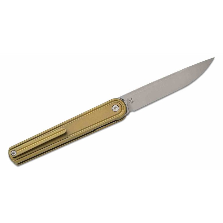 Couteau Bestech Ink Gentleman's Lame Acier MagnaCut Manche Titane Bronze Liner Lock BTKT2502B - Livraison Gratuite