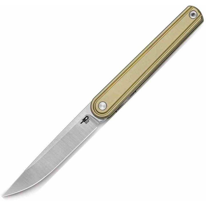 Couteau Bestech Ink Gentleman's Lame Acier MagnaCut Manche Titane Bronze Liner Lock BTKT2502B - Livraison Gratuite