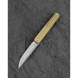 Couteau Bestech Ink Gentleman's Lame Acier MagnaCut Manche Titane Bronze Liner Lock BTKT2502B - Livraison Gratuite