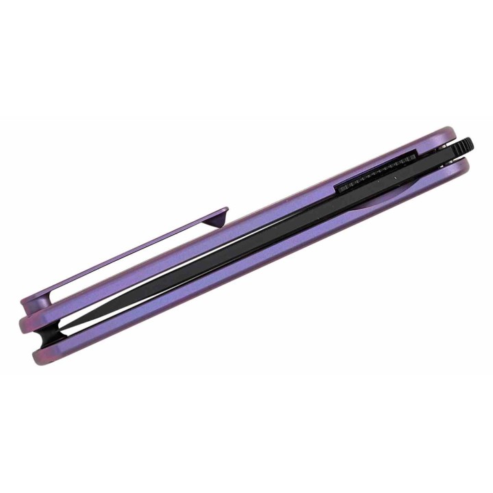 Couteau Bestech Ink Gentleman's Lame Acier MagnaCut Manche Titane Purple Liner Lock BTKT2502C - Livraison Gratuite