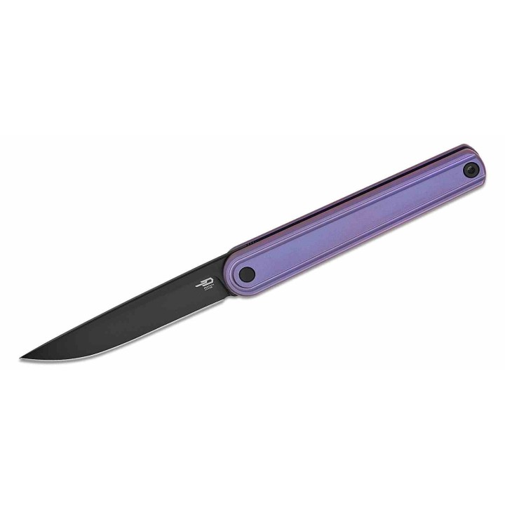 Couteau Bestech Ink Gentleman's Lame Acier MagnaCut Manche Titane Purple Liner Lock BTKT2502C - Livraison Gratuite