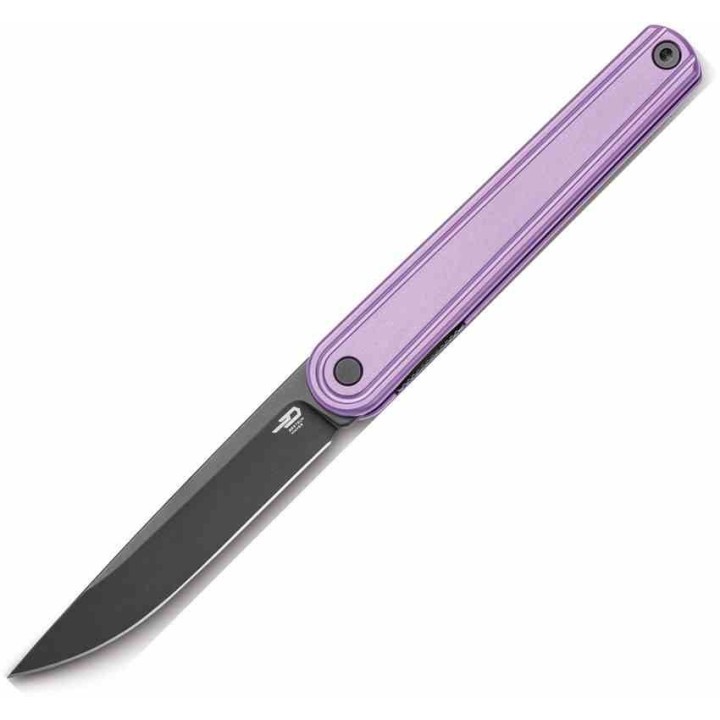 Couteau Bestech Ink Gentleman's Lame Acier MagnaCut Manche Titane Purple Liner Lock BTKT2502C - Livraison Gratuite