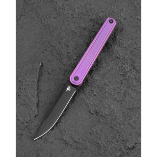 Couteau Bestech Ink Gentleman's Lame Acier MagnaCut Manche Titane Purple Liner Lock BTKT2502C - Livraison Gratuite